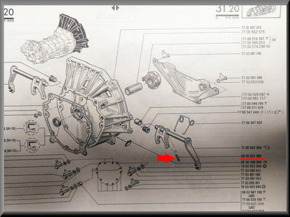 Goupille d'accouplement arbre de transmission – Renault 16 – OEM 0855812900