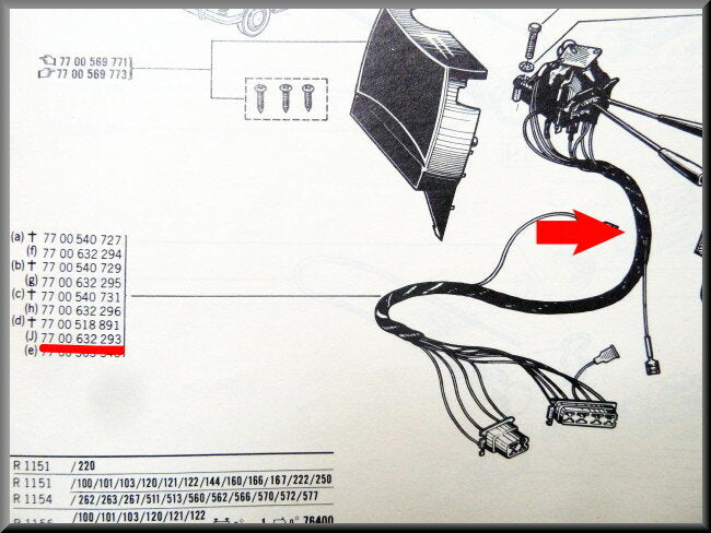 Knipperlicht schakelaar – Renault 16 – OEM 7700632293