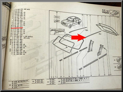 Sierlijst links  – Renault 14 – OEM 7700631277 – NOS