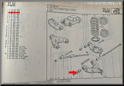 Silent bloc draagarm  – Renault 20 - Renault 30 – OEM 7701348359 / 7700691528 – NOS