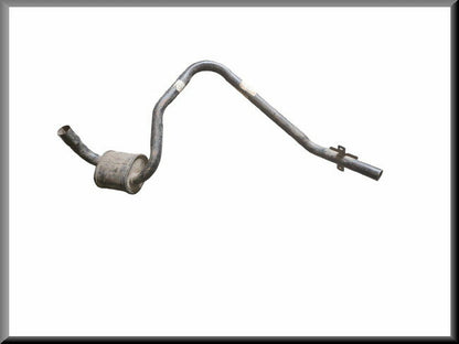 Exhaust pipe with silencer and half-length pipe – Renault 6 – OEM 7700588500 / 7700581748 (half-length) – NOS