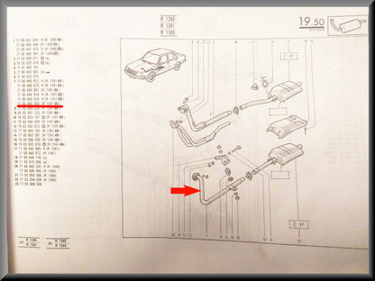 Exhaust downpipe (automatic transmission) – Renault 18 - Renault Fuego – OEM 7700685950 / 7700685952 – NOS
