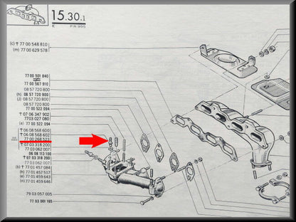 Tétine collecteur d'admission – Renault 16 - Alpine - Renault 21 – OEM 7700268523