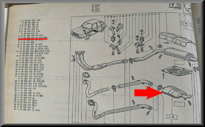 Silencieux d'échappement – Renault 20 - Renault 30 – OEM 7700590274 – NOS