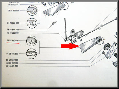Deurgreep voorzijde links  – Renault 16 – OEM 0855860400 / 7700566384 – Used