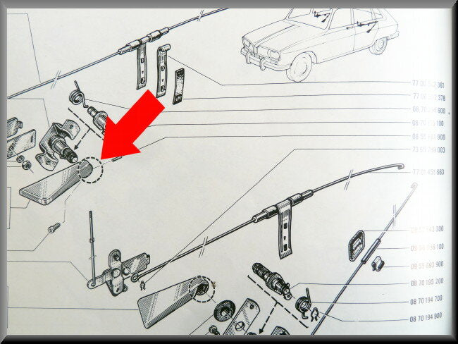 Deurgreep rechts – Renault 16 – OEM 0855860500
