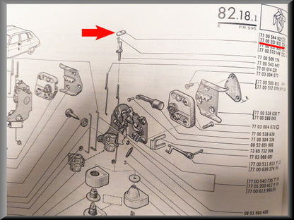 Afdekkapje slotglaasje – Renault 16 – OEM 7700544922