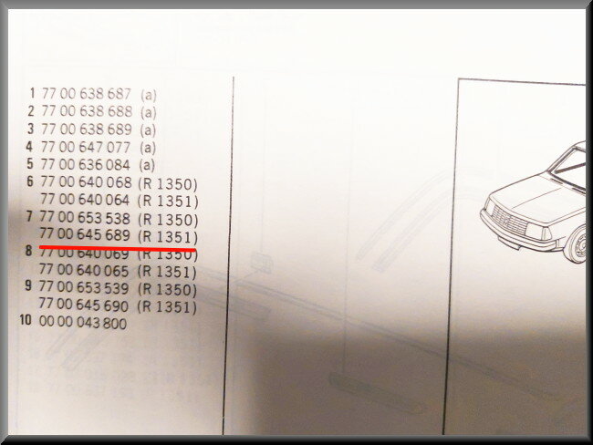 Baguette de protection porte arrière gauche – Renault 18 – OEM 7700645689 – NOS