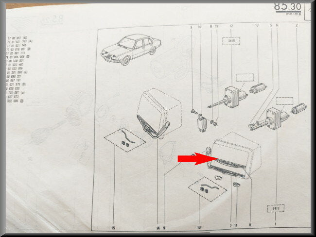 R18  Wisserblad koplamp (New Old Stock).