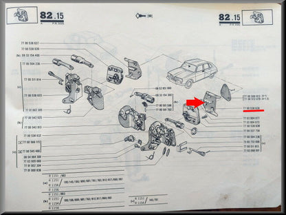 Slotvanger links – Renault 16 – OEM 7700538636