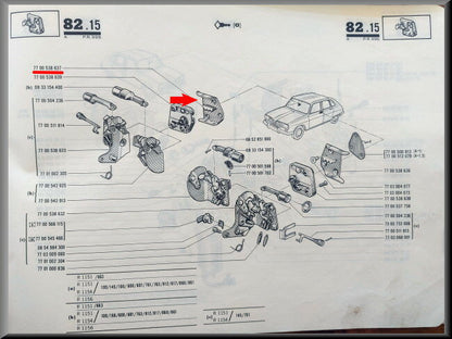 Gâche droite – Renault 16 – OEM 7700538637