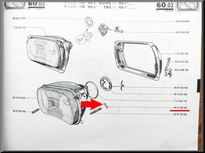 Connecteur de phare – Renault 16 – Renault 4 - Renault 6 - Renault divers - OEM 0854226300