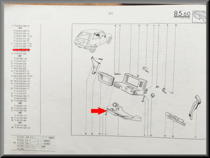 Afdekplaat stuurkolom – Renault 5 – OEM 7701348599 – NOS