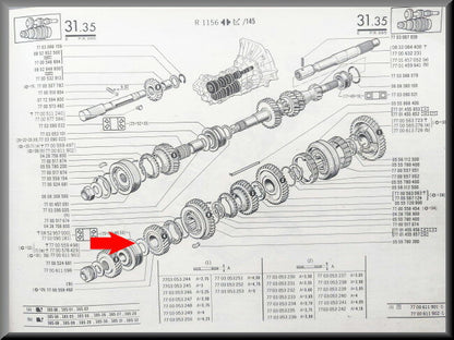 Secondary shaft circlip (4.10 mm) – Renault 16 – OEM 7703053242