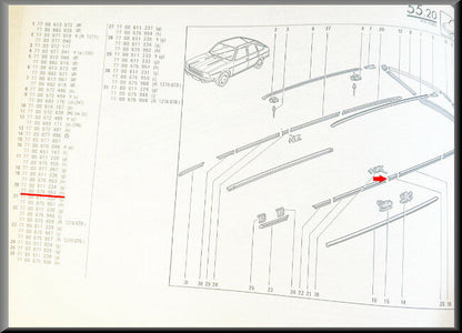 Sierstrip  – Renault 20 - Renault 30 – OEM 7700675952 – NOS