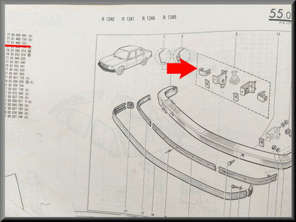 Support de pare-choc avant – Renault 18 – OEM 7701460723 – NOS