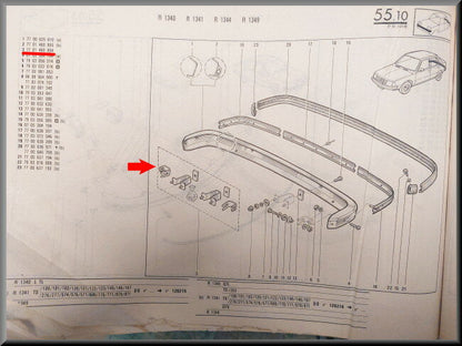 Bumper montage set achterzijde  – Renault 18 – OEM 7701460854 – NOS