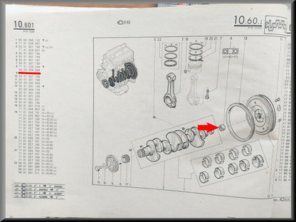 Crankshaft bearing 17x42x17 mm – Renault Master - Renault Trafic – OEM 5000404004 – NOS