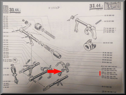 Boulon d'axe de fourchette de marche arrière (boîte 4 et 5 vitesses) – Renault 16 – OEM 7700520700