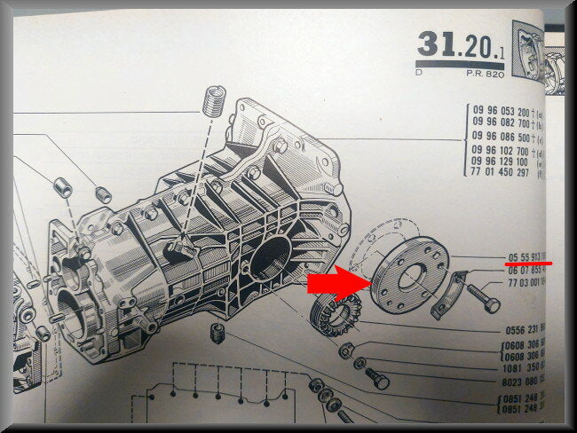 Deksel differentieel lager – Renault 16 L (R1150) – OEM 0555913100