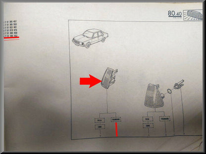 Knipperlicht unit voorzijde rechts (Oranje)  – Renault 18 – OEM 7701365552 – NOS