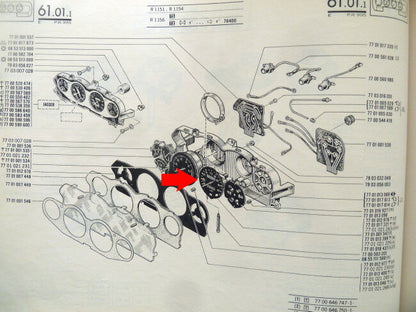 Compteur kilométrique – Renault 16 TX, TS – OEM 7701013399A