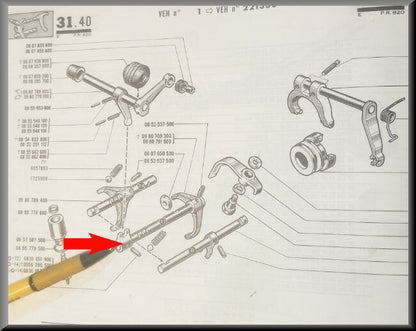 Gear lever 1st 2nd gear – Renault 16 L (1150)