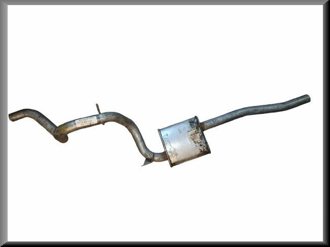 Exhaust pipe with silencer (total length 158 cm) – Renault 18 – OEM 7700689966 – NOS