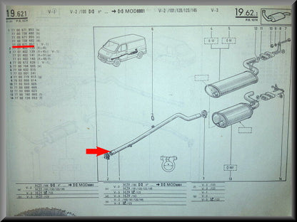 Uitlaatpijp  – Renault Trafic – OEM 7700671857 – NOS