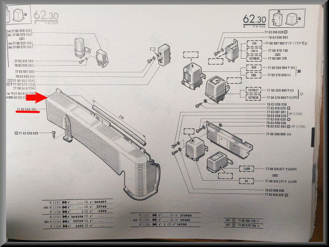 Deksel zekeringen – Renault 16 – OEM 7700548485