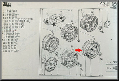 Jante – Renault 20 - Renault 30 – OEM 7701460234 – Occasion