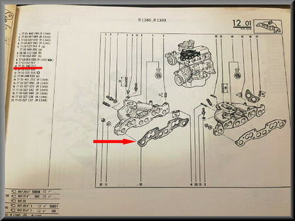 Pakking uitlaatspruitstuk – Renault 18 - Renault Fuego - Renault Trafic – OEM 7701348717