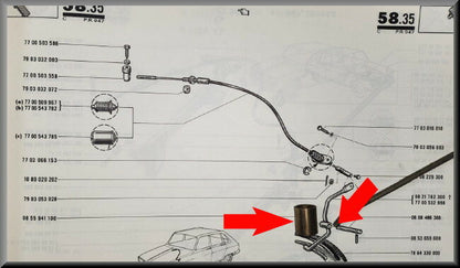 Douille de pédale d'accélérateur – Renault 12 - Renault 16