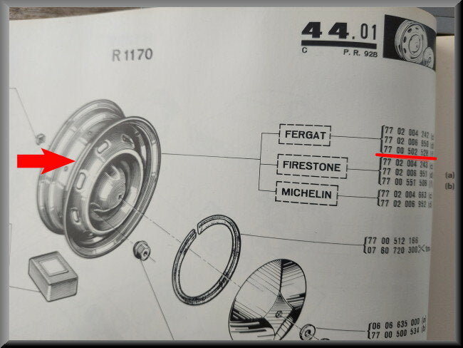 Velg  – Renault 12 – OEM 7700502528 – NOS