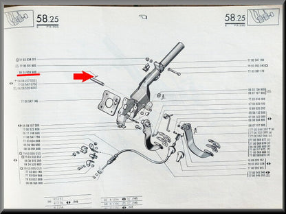 Goupille de blocage axe de pédale – Renault 16 – OEM 0853659600