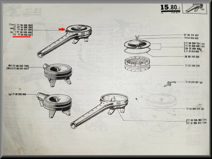Boîtier de filtre à air – Renault 16 – OEM 7700509463 / 7700566491