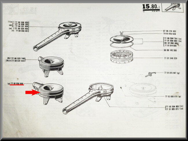 Boîtier de filtre à air – Renault 16 – OEM 7700558909