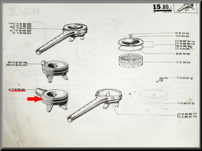 Boîtier de filtre à air – Renault 16 – OEM 7700558909