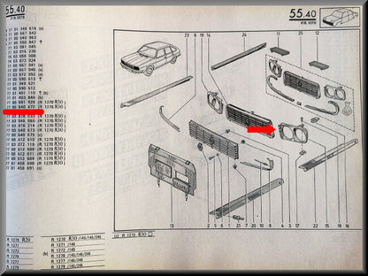 Support de phare gauche – Renault 20 - Renault 30 – OEM 7700640672 – NOS