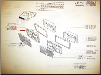 Feu arrière gauche – Renault 12 – OEM 7701019328