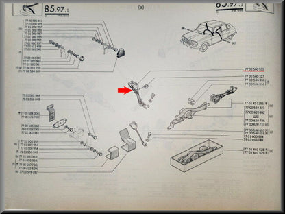 Gordel bevestigingsset – Renault 16 – OEM 7700560933