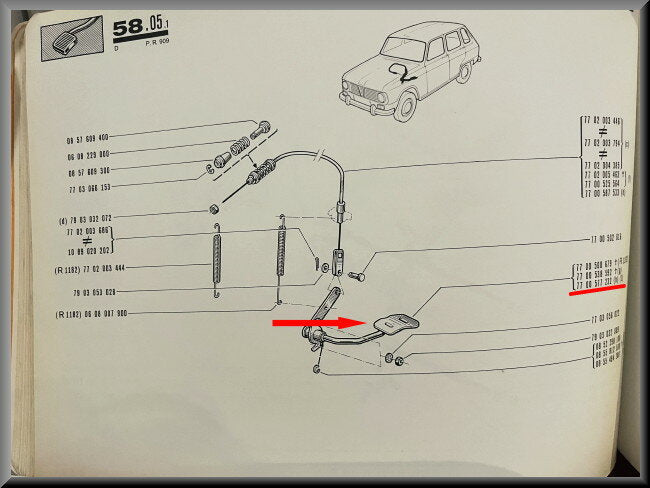 Gaspedaal – Renault 6 (1181) – OEM 7700577232
