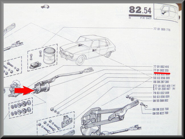 Ruithefmotor – Renault 16 TS, TX (eerste type) – OEM 7701002255