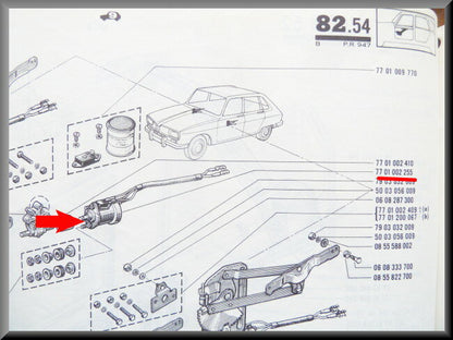 Ruithefmotor – Renault 16 TS, TX (eerste type) – OEM 7701002255