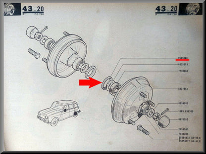 Joint spi (42-52-4 mm) – Renault 4 (1120-1123) – OEM 0854586600 – NOS