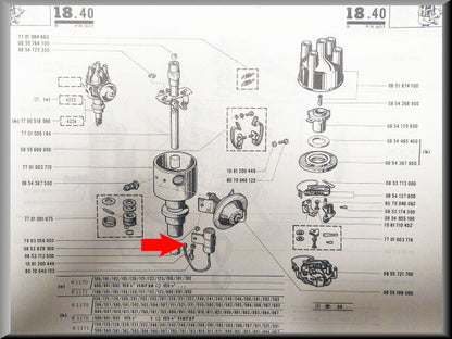 Condensateur – Renault 12 – Renault 16 - Renault divers - OEM 0853712500