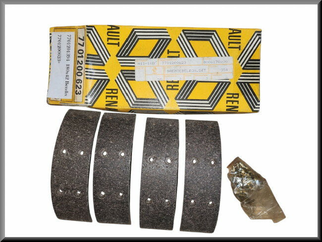 Jeu de mâchoires de frein BENDIX 180x42 mm – Renault 12 – OEM 7701201394 / 7701200623 – NOS