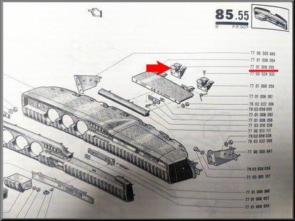 Dashboard steun – Renault 12 – OEM 7701008055