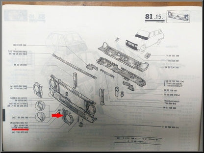 R6: Koplamp frame links (New Old Stock)