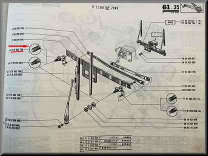 Ruitenwisser gewricht  – Renault 6 – OEM 7701003758 – NOS